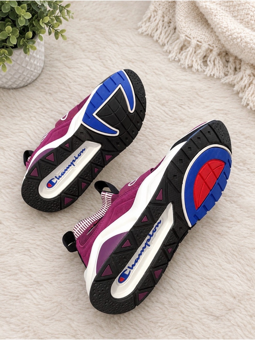Champion Women's Maroon Burgundy and Black Athletic Sneakers - Picture 2 of 4